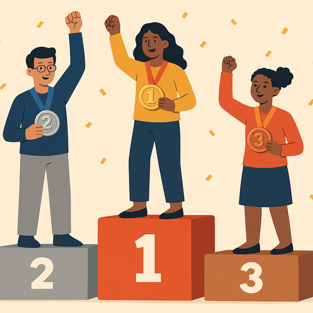 Celebrating Achievement with 1st, 2nd, and 3rd Awards