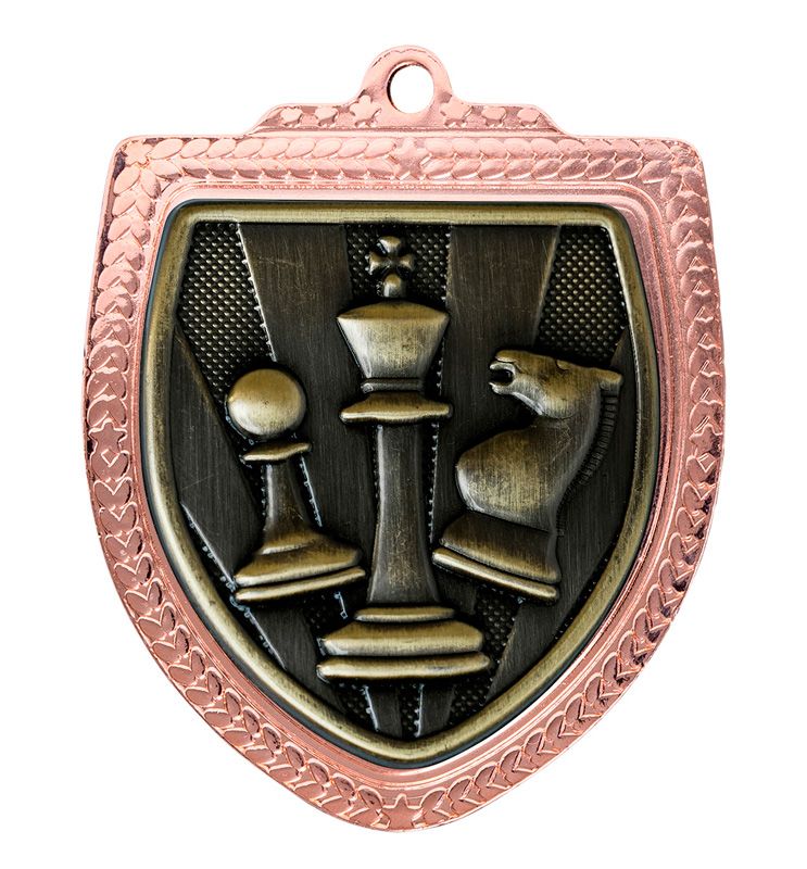 Shield Chess Schools Gold Medal 80mm