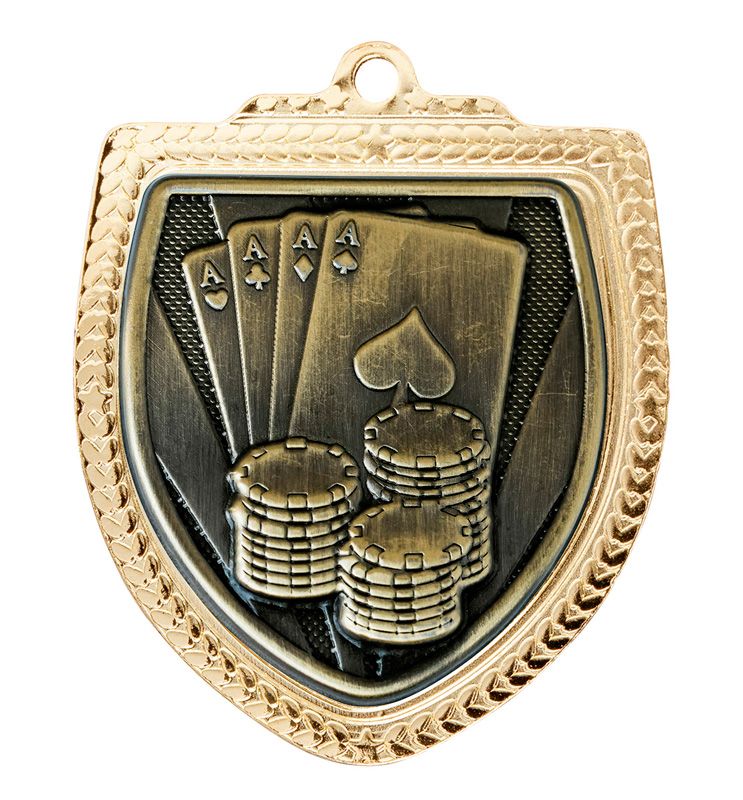 Shield Poker Gold Medal 80mm