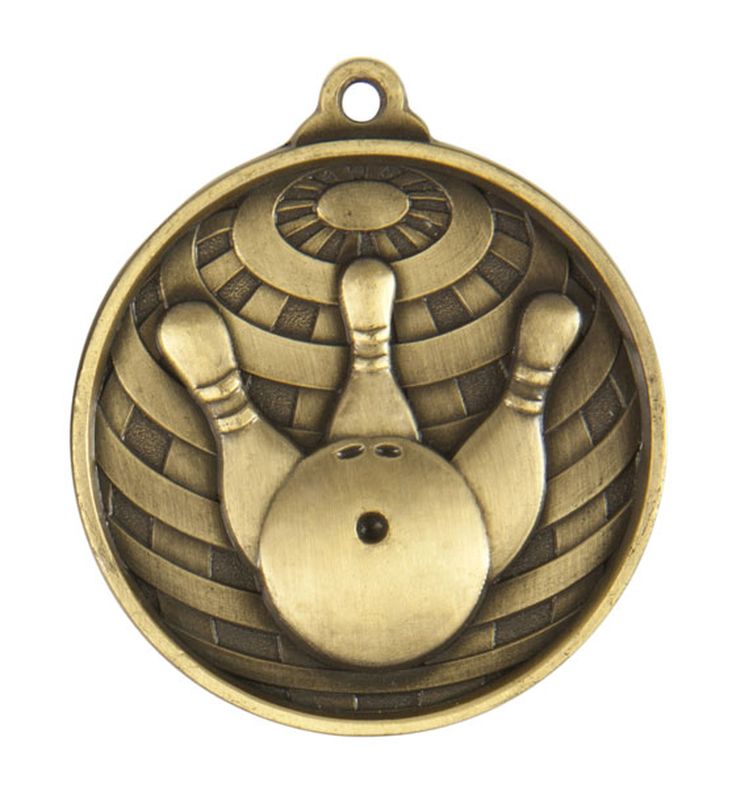Ten Pin Bowling Bronze Medal 50mm