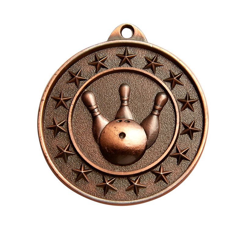 Ten Pin Bowling Bronze Medal 50mm