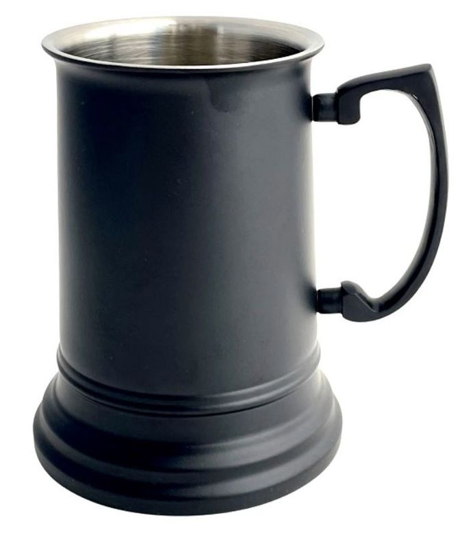 Stainless Steel Tankard Powder Coated Black Drinkware