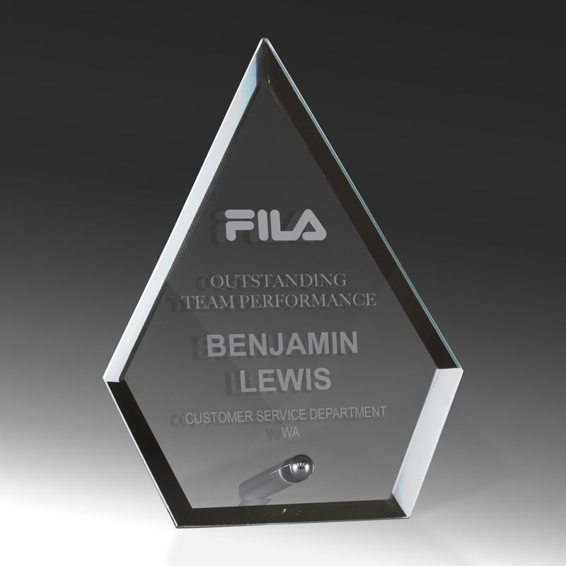 Clear Glass Arrow Glass Award 190mm