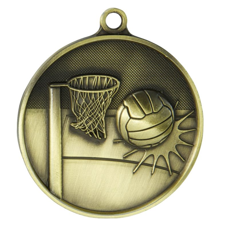 Netball Bronze Medal 70mm