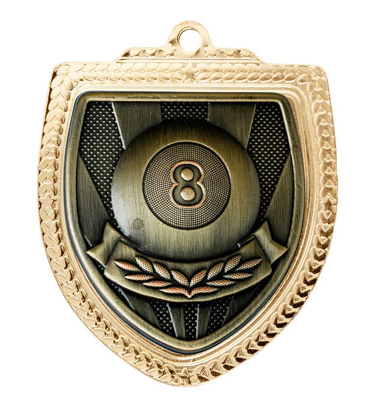 Shield Billiards Pool Ball Gold Medal 80mm