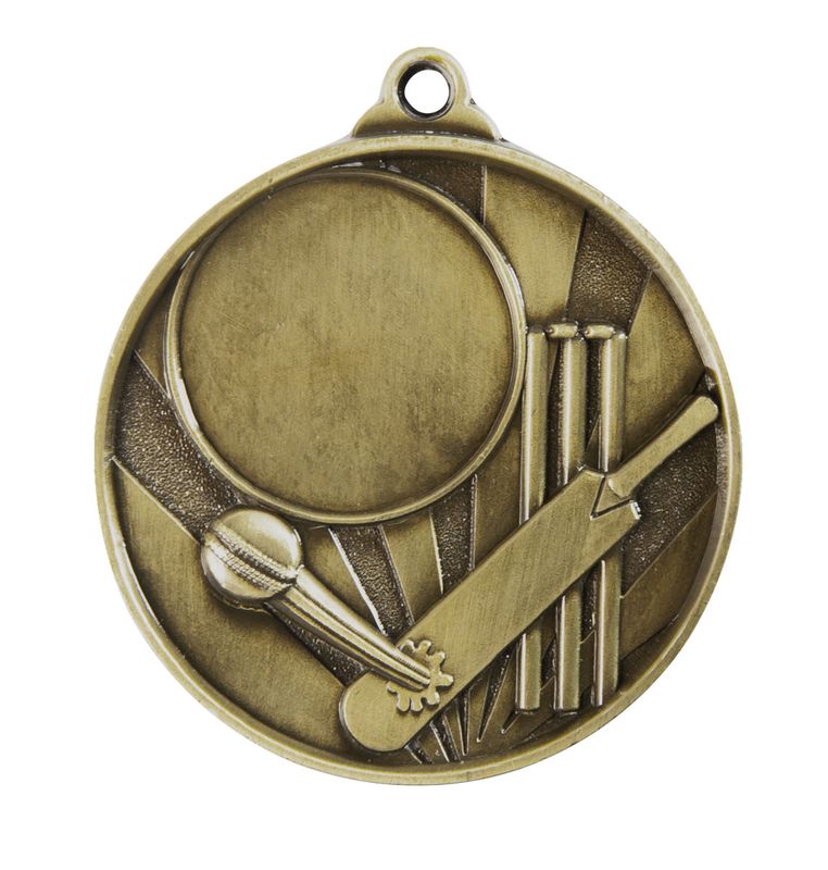 Cricket+25mm Bronze Medal 50mm