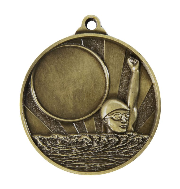 Swimming+25mm Bronze Medal 50mm