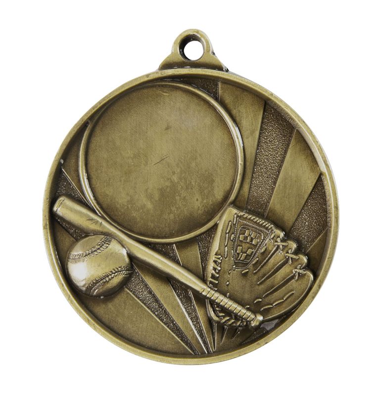 Baseball+25mm Bronze Medal 50mm