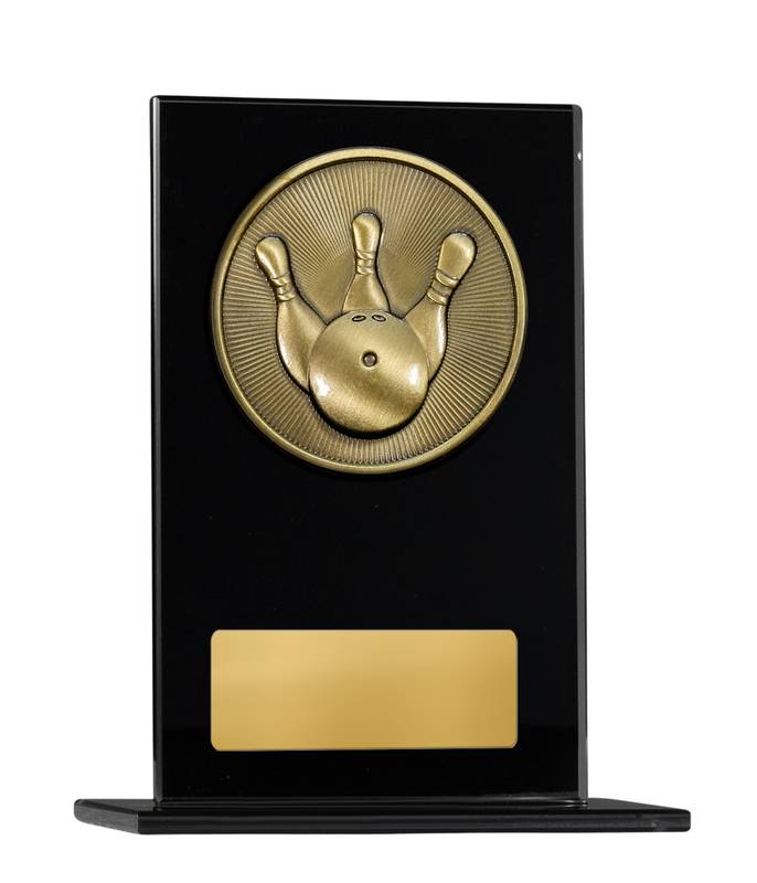 Ten Pin Bowling Glass Trophy 263mm