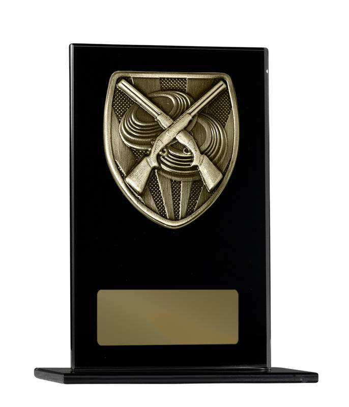 Clay Pigeon Shooting Glass Trophy 200mm