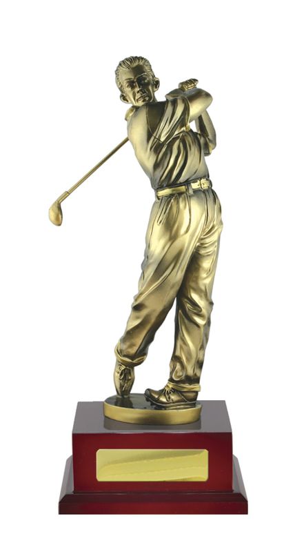 Golf Fig. Male on Base Trophy 245mm