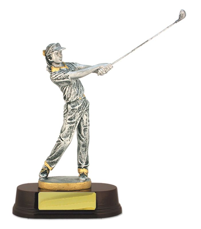 Golf Fig. Fem. on Base Trophy 207mm